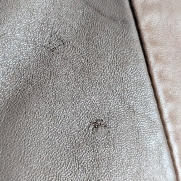 Vintage leather shawl collar bomber jacket - Picture 4 of 9